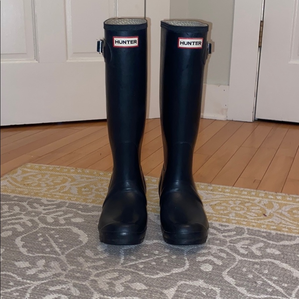 Navy Original Tall Hunter Boots
